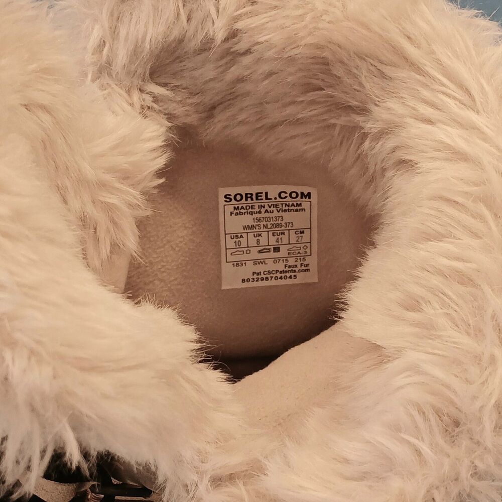 Sorel Suede Tivoli II Tan Snow Boots, Size 10M, Waterproof, Fleece - Picture 7 of 7